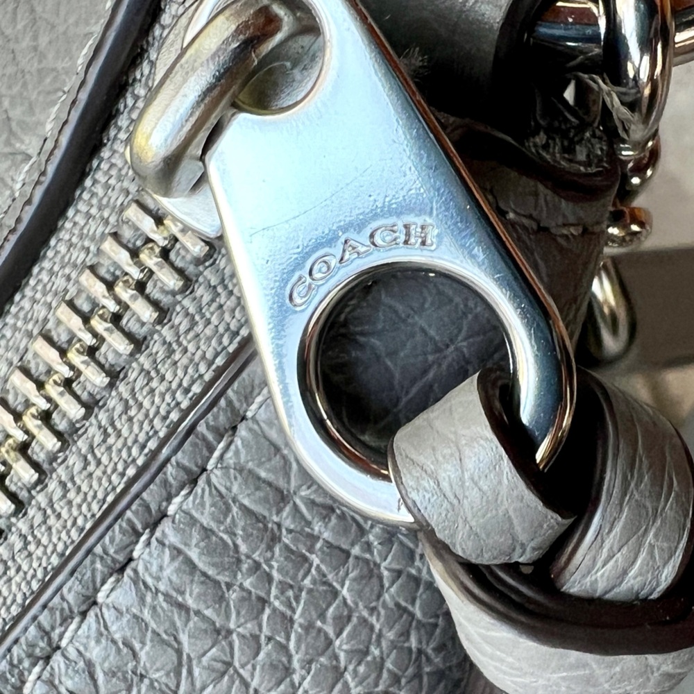 Coach Grey Leather Penny Shoulder Bag - Picture 7 of 16